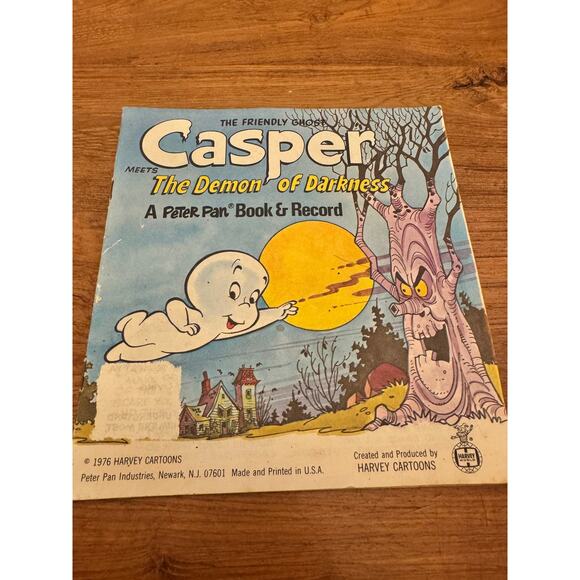 Casper Meets The Demon Of Darkness Peter Pan Books Record Not Included 1976 - Picture 1 of 6